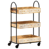 289093 3-Tier Kitchen Trolley 46x30x76 cm Solid Mango Wood