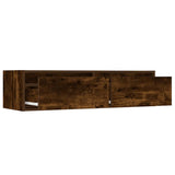 TV Cabinet with LED Lights Smoked Oak 100X35.5x25 cm 860242