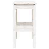 Console Table White 80x40x75 cm Solid Wood Pine 814305