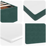 ZNTS Ottoman Bed with Mattresses Dark Green 180x200cm Velvet 3313418