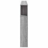 LED Headboard Grey Sonoma 220x18.5x103.5 cm Engineered Wood 837377