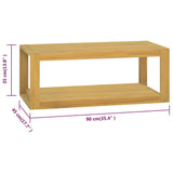 Wall-mounted Bathroom Cabinet 90x45x35 cm Solid Wood Teak 338235
