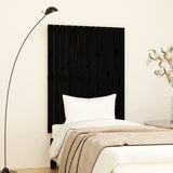 Wall Headboard Black 82.5x3x110 cm Solid Wood Pine 824957