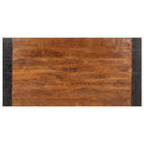Dining Table 140x70x76 cm Solid Rough Mango Wood 289655