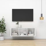 ZNTS Wall-mounted TV Cabinet White 37x37x107 cm Engineered Wood 805480