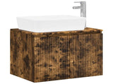 Bathroom Furniture Set Smoked Oak Engineered Wood 3404335