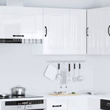 Kitchen Wall Cabinet "Kalmar" High Gloss White Engineered Wood 853549