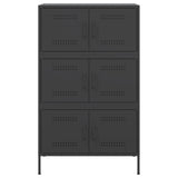 Highboard Black 68x39x113 cm Steel 842958