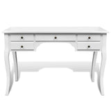 Wooden French Desk with Curved Legs and 5 Drawers 241734