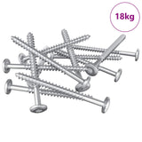 Wood Screws 1900 pcs Silver Steel 864393