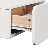Bedside Table White 44 x 32.5 x 40 cm Solid pine wood 873489
