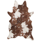 Rug Brown and White 120x170 cm Cow Pattern Washable 136624