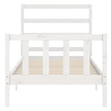 Bed Frame without Mattress White 90x200 cm Solid Wood Pine 3191892
