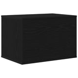 Cat Litter Box Enclosure Black Oak 60x40x40 cm Engineered Wood 865986