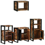Bathroom Furniture Set 4 pcs Multicolour Solid Reclaimed Wood 3305671