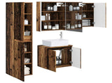 Bathroom Cabinet Set 5 pcs Old Wood 53 x 15.5 x 70 cm 3407333
