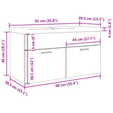 Bathroom Sink Cabinet with Built-in Basin Artisan Oak 3328586