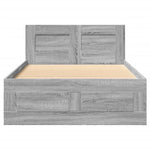 Bed Frame with Headboard without Mattress Grey Sonoma 90x190 cm Single 3295616