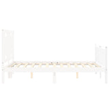 Bed Frame without Mattress White 120x200 cm Solid Wood Pine 3192162