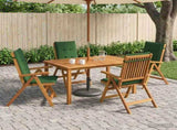 5-Piece Garden Dining Set Natural Solid Acacia Wood 3434571