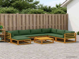 Sofa Set 8 pcs Natural Solid Acacia Wood 3417260