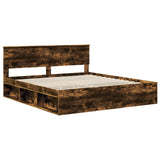 Bed Frame Smoked Oak 180 x 200 cm Engineered wood 3407845