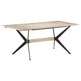 Dining Table 180x90x76 cm Solid Mango Wood 321688