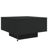 ZNTS Coffee Table with LED Lights Black 55x55x31 cm 836575