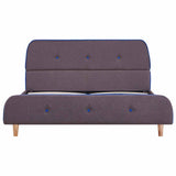 Bed Frame without Mattress Taupe Fabric 135x190 cm Double 281118