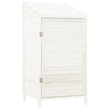 Garden Shed White 55x52x112 cm Solid Wood Fir 152179