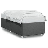Bed Frame without Mattress Dark Grey 90x190 cm Single Fabric 3284437