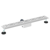 Shower Drain with Line Design Silver 80 cm Stainless Steel 304 42015958