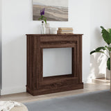 Fireplace Surround Brown Oak 90x30x90 cm Engineered Wood 854595