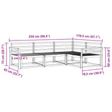 Outdoor Sofa Set 4 pcs White 250 x 170.5 x 73 cm 3386373