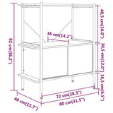 3-Tier Shelving Unit with Cabinet 80x40x92 cm Steel and Engineered Wood 336351
