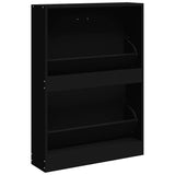 Shoe Cabinet Black 59x17x81 cm Engineered Wood 342536
