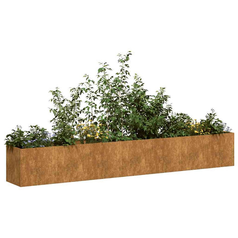 ZNTS Planter Rusty 280x40x40 cm Weathering Steel 860695