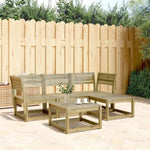 ZNTS 4 Piece Garden Lounge Set Impregnated Wood Pine 3216909