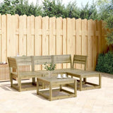 ZNTS 4 Piece Garden Lounge Set Impregnated Wood Pine 3216909