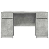 Desk with Drawer Concrete grey 140 x 49 x 76 cm Engineered wood 3328510