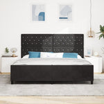 ZNTS Bed Frame Black 200x200 cm Velvet 3344899