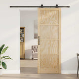 Sliding Door ORKDAL Brown 83 x 232 cm Solid Pine Wood 3333480