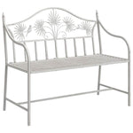 Garden Bench White 104 x 54 x 93cm Steel 42008114