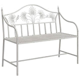 Garden Bench White 104 x 54 x 93cm Steel 42008114