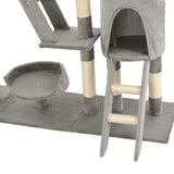 Cat Tree with Sisal Scratching Posts 230-250 cm Grey 170617