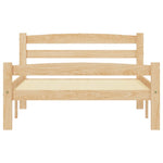 ZNTS Bed Frame without Mattress Solid Pinewood 100x200 cm 322062