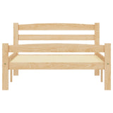 ZNTS Bed Frame without Mattress Solid Pinewood 100x200 cm 322062