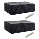 Garden Furniture Covers 2pcs 8 Person Poly Rattan 300x140 cm 279124