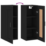 Wall Mounted Cabinet Black 34.5x34x90 cm Engineered Wood 830501