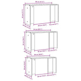 Nesting Tables 3 pcs Old Wood Engineered Wood 858540